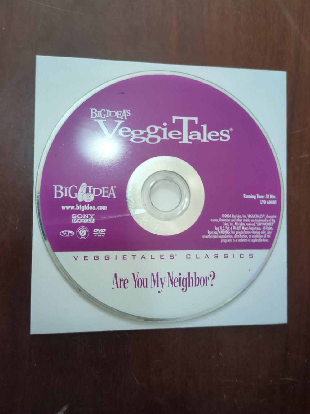 VeggieTales - Are You My Neighbor (DVD, 2006) disc only